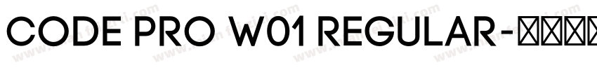 Code Pro W01 Regular字体转换